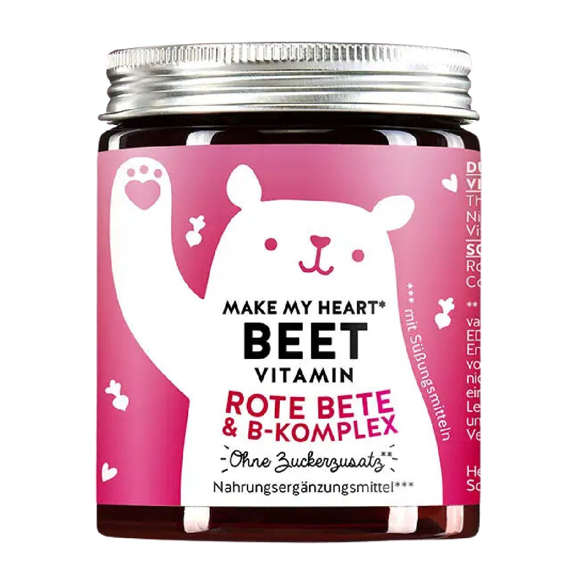 Bears with Benefits Make my Heart Beet vitaminy s červenou řepu pro podporu srdce